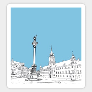 Royal Castle and Sigismund's Column in Warsaw Sticker